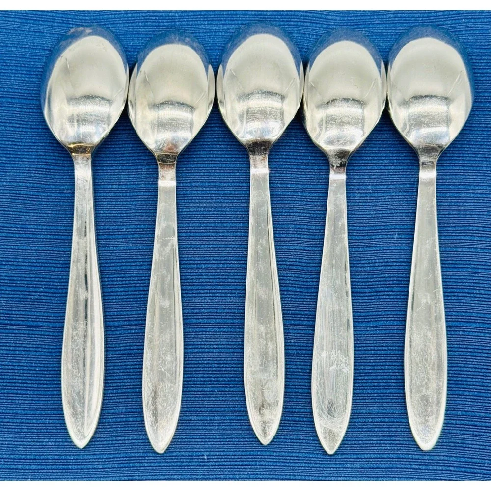 Cambridge Stainless Place Oval Soup Spoon 7 7/8 inch Lot of 5 CBS46 Satin Handle